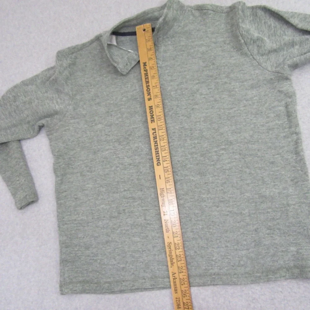 Gap Mens Henley Sweater XL Green‎ Heathered Long Sleeve Button Mock Neck